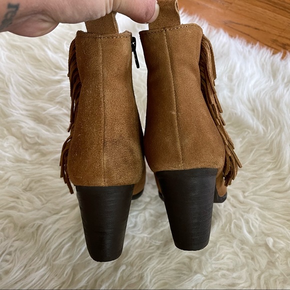 Matisse Cloey Suede Boho Western Fringe Ankle Boots in Camel - 9.5M - Picture 12 of 16